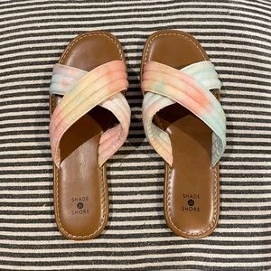Shade & Shore Perla Crossband Slide Sandals-Size 8